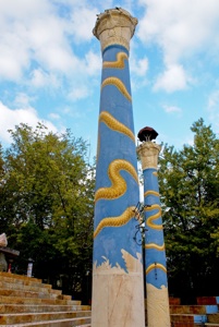 Blue columns, Open Temple, Damanhur